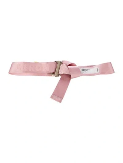 Pre-owned Heron Preston Wide Canvas Belt In Pink