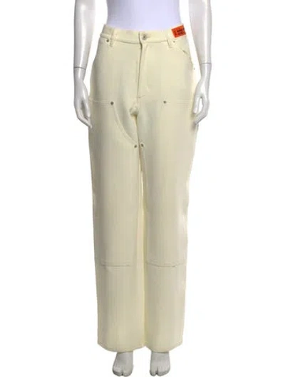 Pre-owned Heron Preston Wide Leg Pants In Neutrals