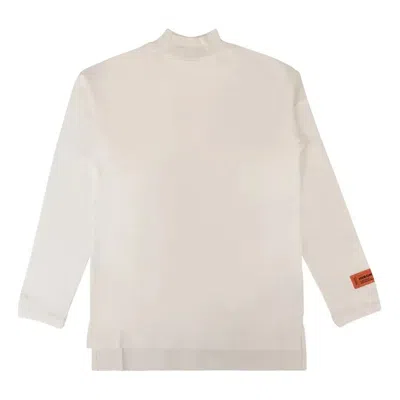 Heron Preston (wmns)  Ctnmb Mock Neck Long-sleeve T-shirt 'white' In Brown