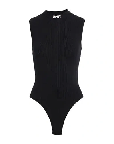 Heron Preston Woman Bodysuit Black Size M Viscose, Polyester