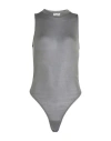 Heron Preston Woman Bodysuit Sage Green Size M Viscose, Elastane, Polyester In Sage Green