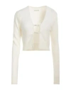 Heron Preston Woman Cardigan Ivory Size L Acrylic, Polyamide, Synthetic Fibers, Wool, Mohair Wool In White