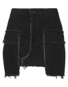 Heron Preston Woman Denim Skirt Black Size L Cotton In Black
