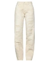 Heron Preston Woman Jeans Beige Size 29 Cotton In Beige