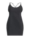 Heron Preston Woman Mini Dress Black Size 4 Polyester, Viscose, Elastane, Leather In Black