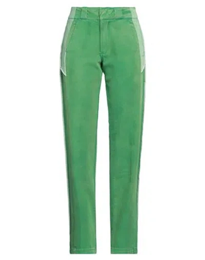 Heron Preston Woman Pants Green Size L Cotton