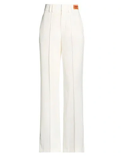 Heron Preston Woman Pants Off White Size 6 Polyester, Viscose, Elastane