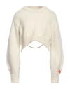 Heron Preston Woman Sweater Ivory Size M Wool In White