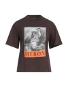 Heron Preston Brown 'heron' T-shirt In Brown Black