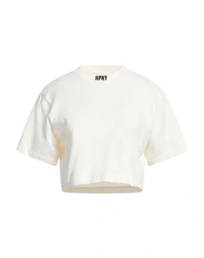 Heron Preston Woman T-shirt Ivory Size M Cotton, Polyester In White