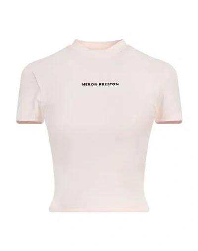 Heron Preston Woman T-shirt Pink Size M Cotton, Polyester, Elastane