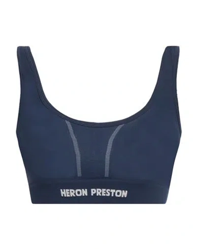 Heron Preston Woman Top Blue Size S/m Polyamide, Elastane