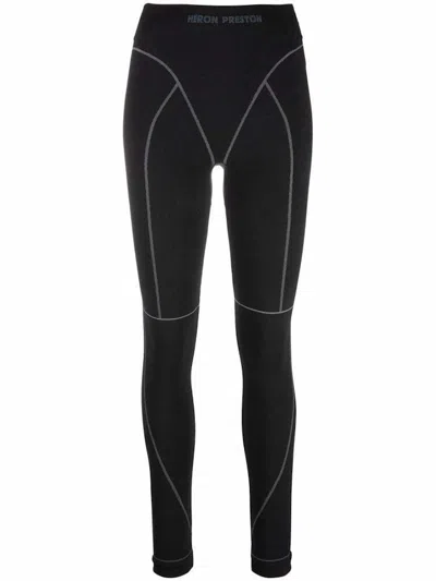 Pre-owned Heron Preston Women's  Logo Active Leggings In Black/white