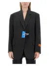 Heron Preston Single-breasted Carabiner-detail Blazer In Black