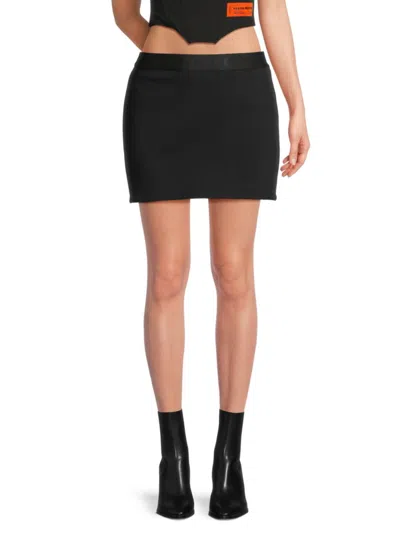Heron Preston Women's Logo Band Pencil Miniskirt In Black
