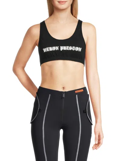 Heron Preston Women's Logo Tank Sports Bra In Black