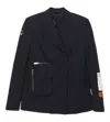 Heron Preston Tailored Wrap-front Blazer In Black