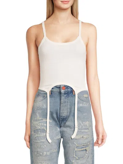 Heron Preston Women's Solid Tank Crop Top In White