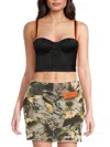 Heron Preston Women's Zip Bustier Corset Top In Black