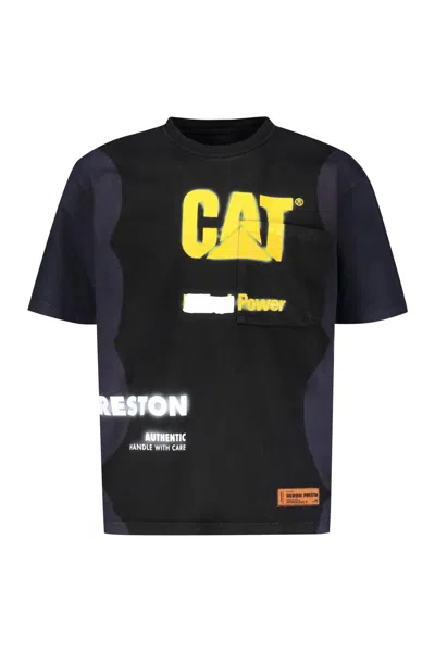 Heron Preston X Cat Printed Cotton T-shirt In Black