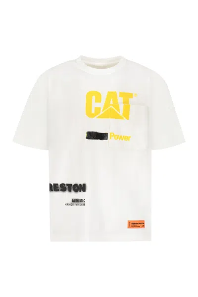 Heron Preston X Cat Printed Cotton T-shirt In White