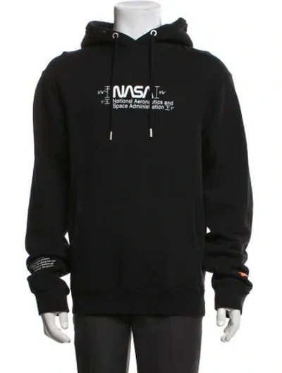Pre-owned Heron Preston X Nasa Graphic Print Hoodie In Black