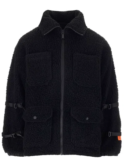 Heron Preston Zip-fastening Fleece Jacket In Black