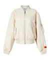 Heron Preston White Ex-ray 8 Ball Bomber Jacket In Neutral