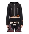 Heron Preston Zipper Vest Style Cotton Jacket In Black