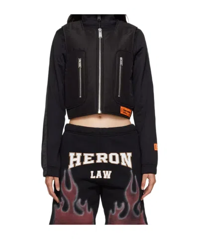 HERON PRESTON ZIPPER VEST STYLE COTTON JACKET