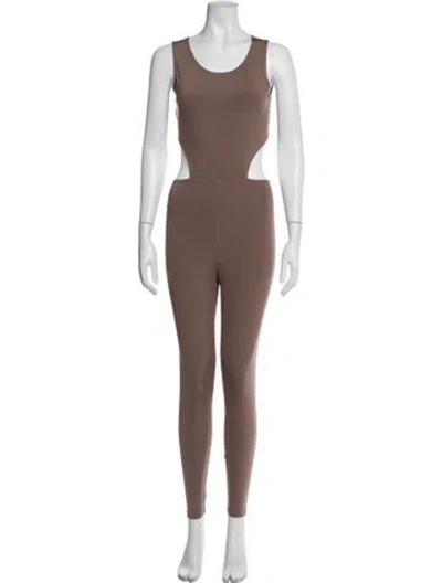 Pre-owned Héros Crew Neck Jumpsuit In Neutrals