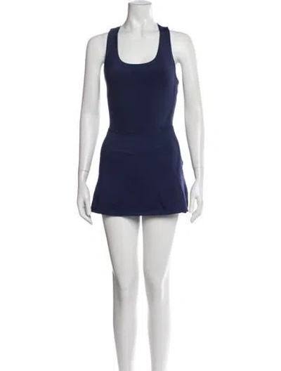 Pre-owned Héros Crew Neck Mini Dress In Blue