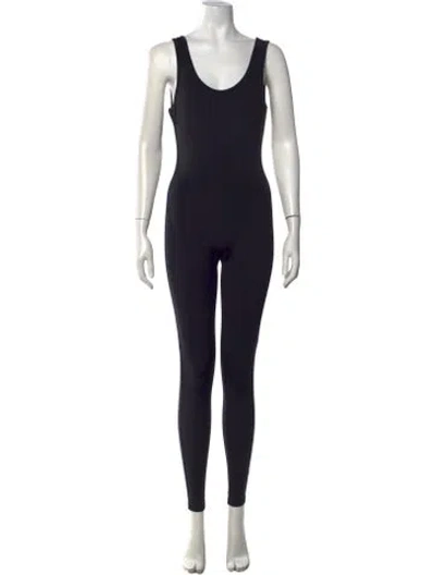 Pre-owned Héros Scoop Neck Jumpsuit In Black