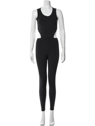 Pre-owned Héros Scoop Neck Jumpsuit In Black