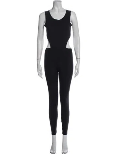 Pre-owned Héros Scoop Neck Jumpsuit In Blue