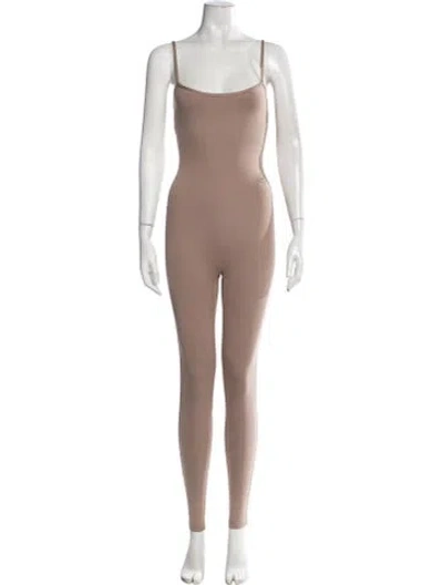 Pre-owned Héros Scoop Neck Jumpsuit In Neutrals
