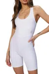 Héros The Short Unitard In White In White