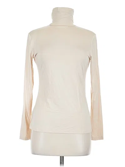 Pre-owned Herou Long Sleeve Top Ivory Turtleneck Tops In White