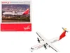 Herpa Atr 72-600 Commercial Aircraft "iberia Regional" (9h-ncd) White With Red Tail 1/200 Diecast Model Ai In White