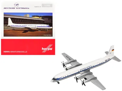 Herpa Ilyushin Il-18 Commercial Aircraft "deutsche Lufthansa" (dm-sta) White With Blue Stripes 1/200 Dieca