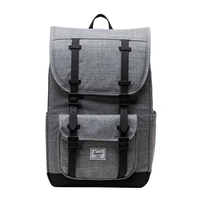Pre-owned Herschel 21l Little America Backpack 'raven Crosshatch' | Grey | Men's Size Onesize