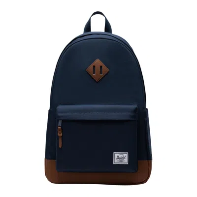 Pre-owned Herschel 24l Heritage Backpack 'navy/tan' | Blue | Men's Size Onesize