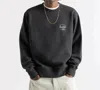 Herschel Basic Crew Sweatshirt In Black/white In Black