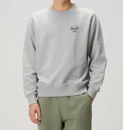 Herschel Basic Crew Sweatshirt In Grey In Gray