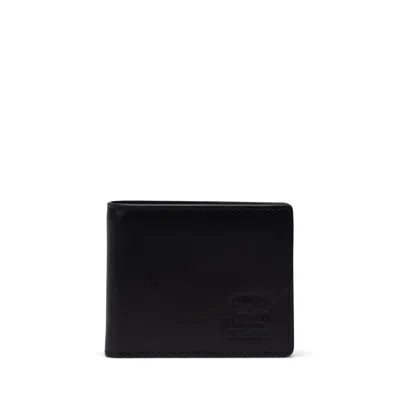 Herschel Hank Leather Wallet In Black