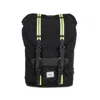 Herschel Little America Mid Volume Men's Backpack Black Enzyme Ripstop/black In Black Enzyme Ripstop/black