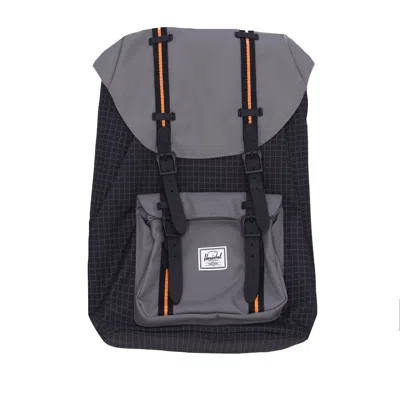 Herschel Little America Mid Volume Men's Backpack In Black Grid/gargoyle