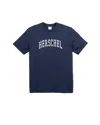 Herschel Men's Faculty Tee In Dark Navy/blanc De Blanc In Blue