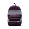 HERSCHEL SETTLEMENT BACKPACK IN PREP STRIPE BLACKBERRY WINE