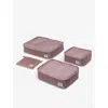 Herschel Supply Co Ash Rose Kyoto Recycled-polyester Packing Cubes Set Of Four In Ash Rose